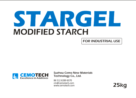 starch ether, modified starch, stargel, Avebe, Casucol, Emsland, Excelcon,workability,antisagging, anti slip